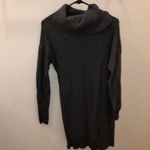 Grey knit sweater dress